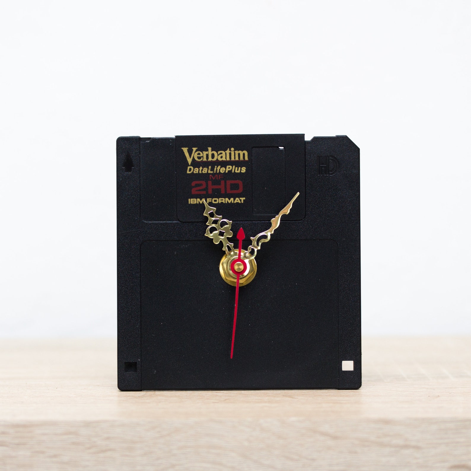 Unique Desk Clock Black Recycled Floppy Disk Clock Ready to Etsy