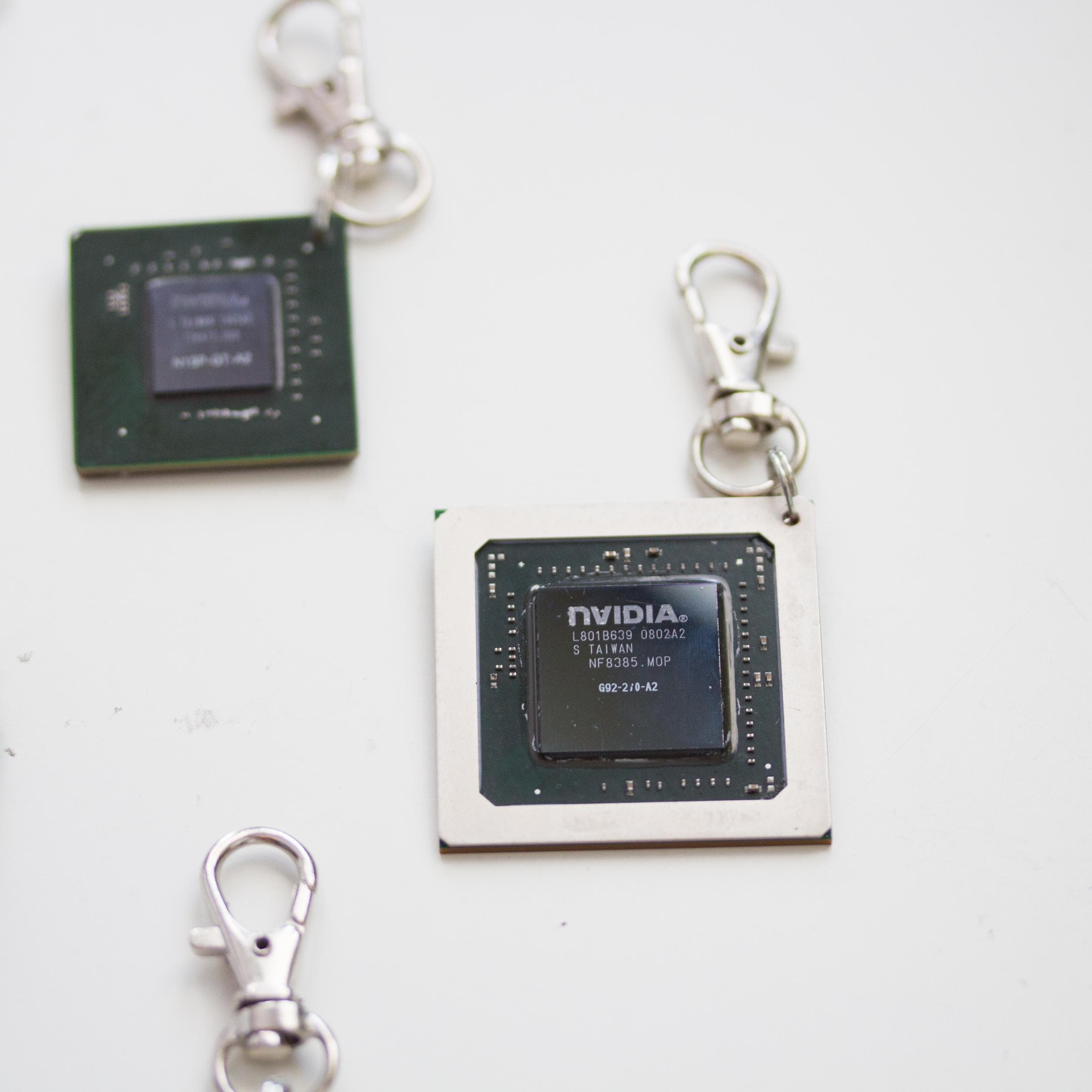 Chipset Keychain, Recycled Computer Keychain, Nvidia Graphic
