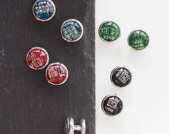 Circuit board Tuxedo Shirt Stud, 10mm, Tux Stud Button