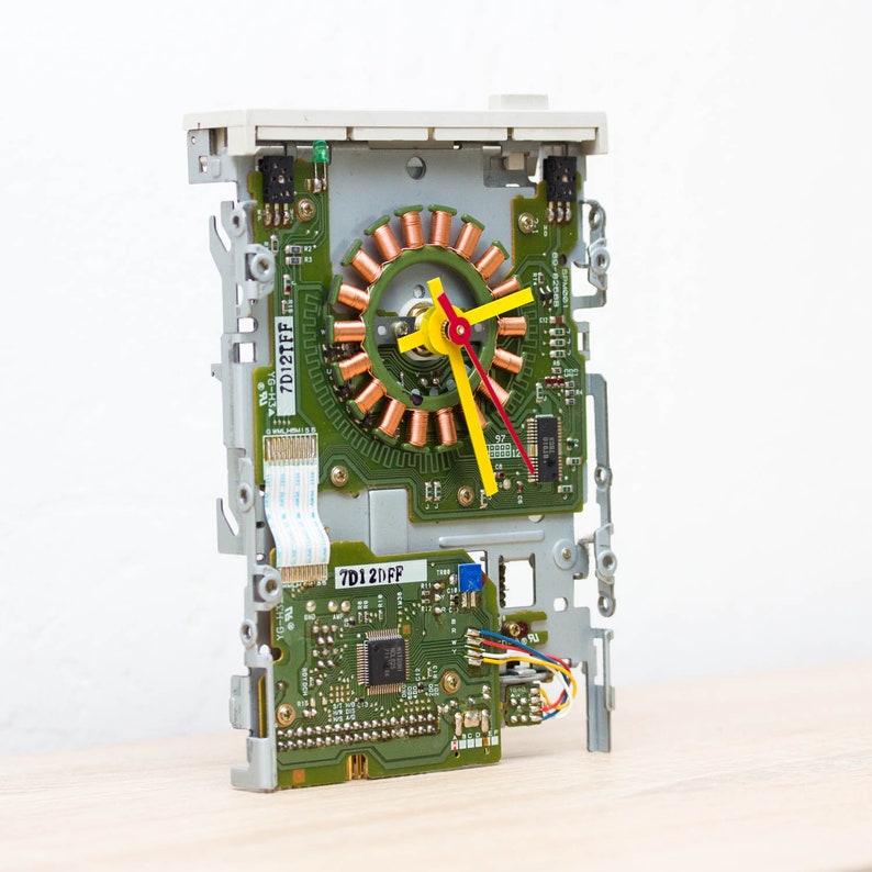 Desk Clock Made of a 3 1/2 Inch Floppy Disk Drive Recycled Etsy