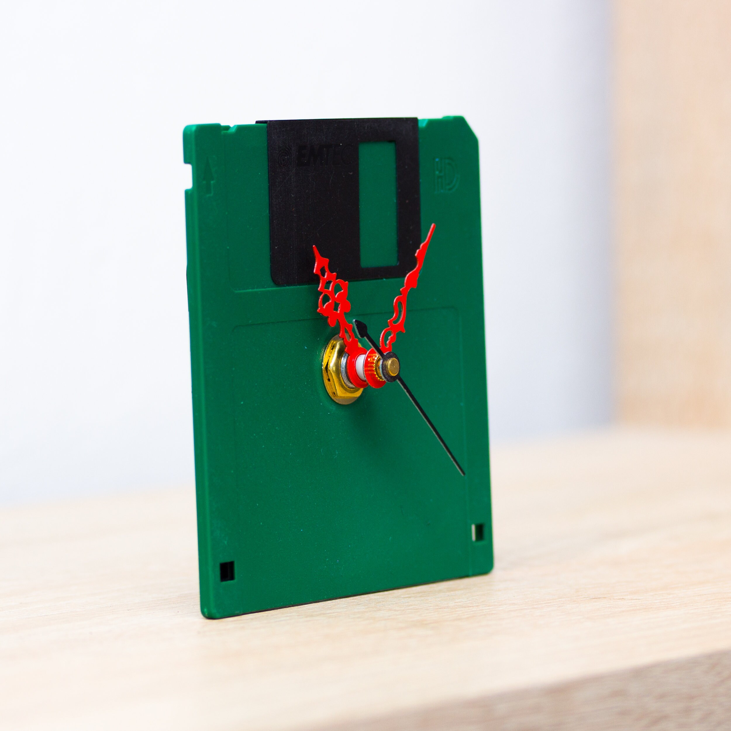 Unique Desk Clock Green Recycled Floppy Disk Clock Ready to Etsy