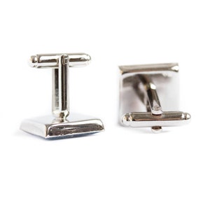 Circuit board Cuff Links and Tie Clip Computer Accessories Set Geeky gift for husband palladium plated, resin image 5