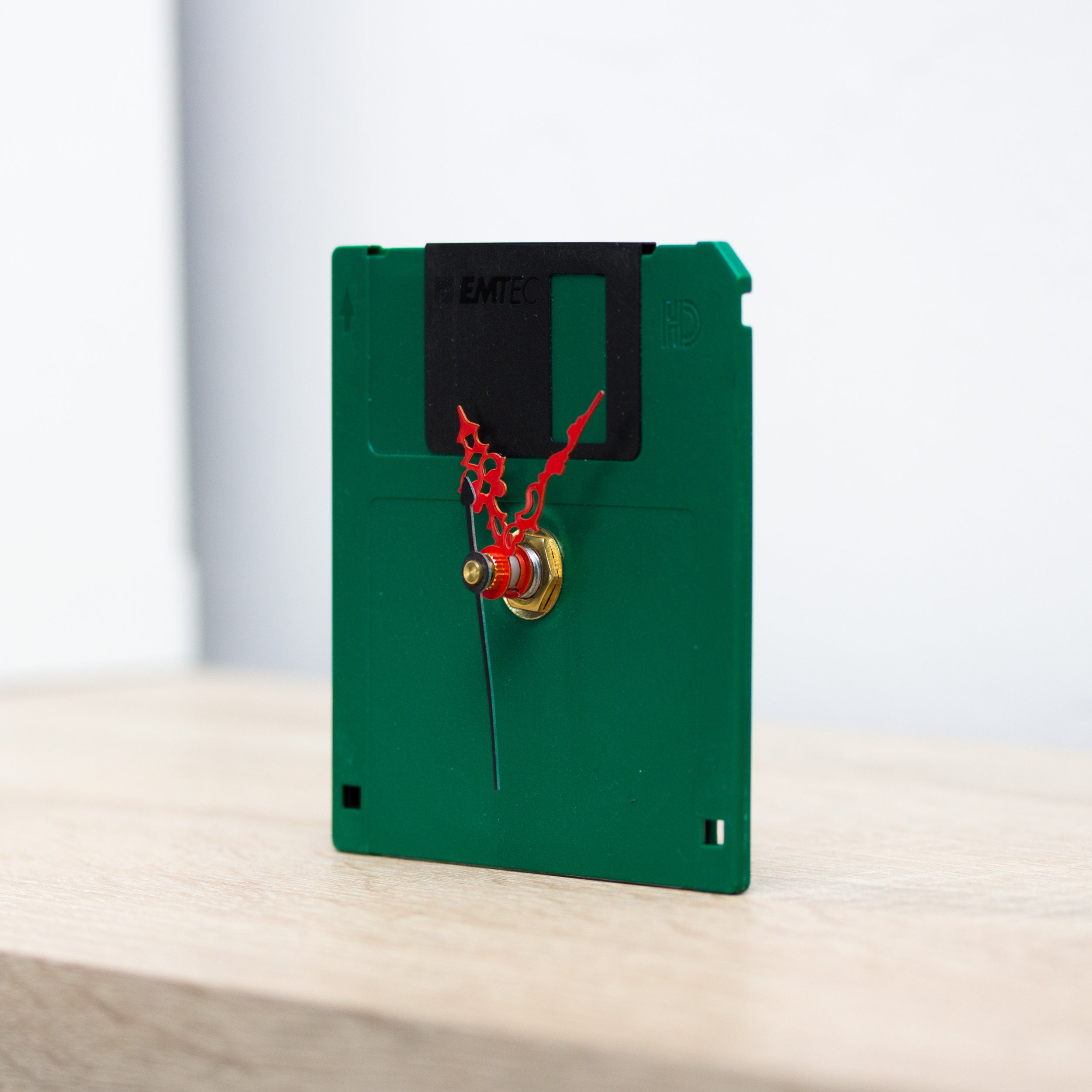 Unique Desk Clock Green Recycled Floppy Disk Clock Ready to Etsy