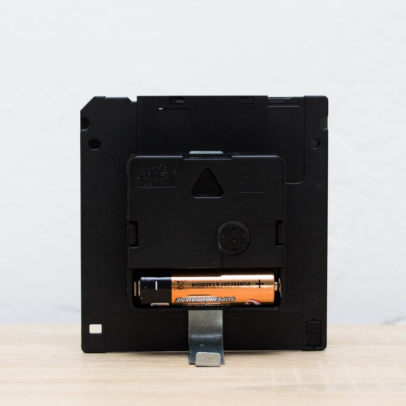 Unique Desk clock black recycled floppy disk clock ready to Etsy