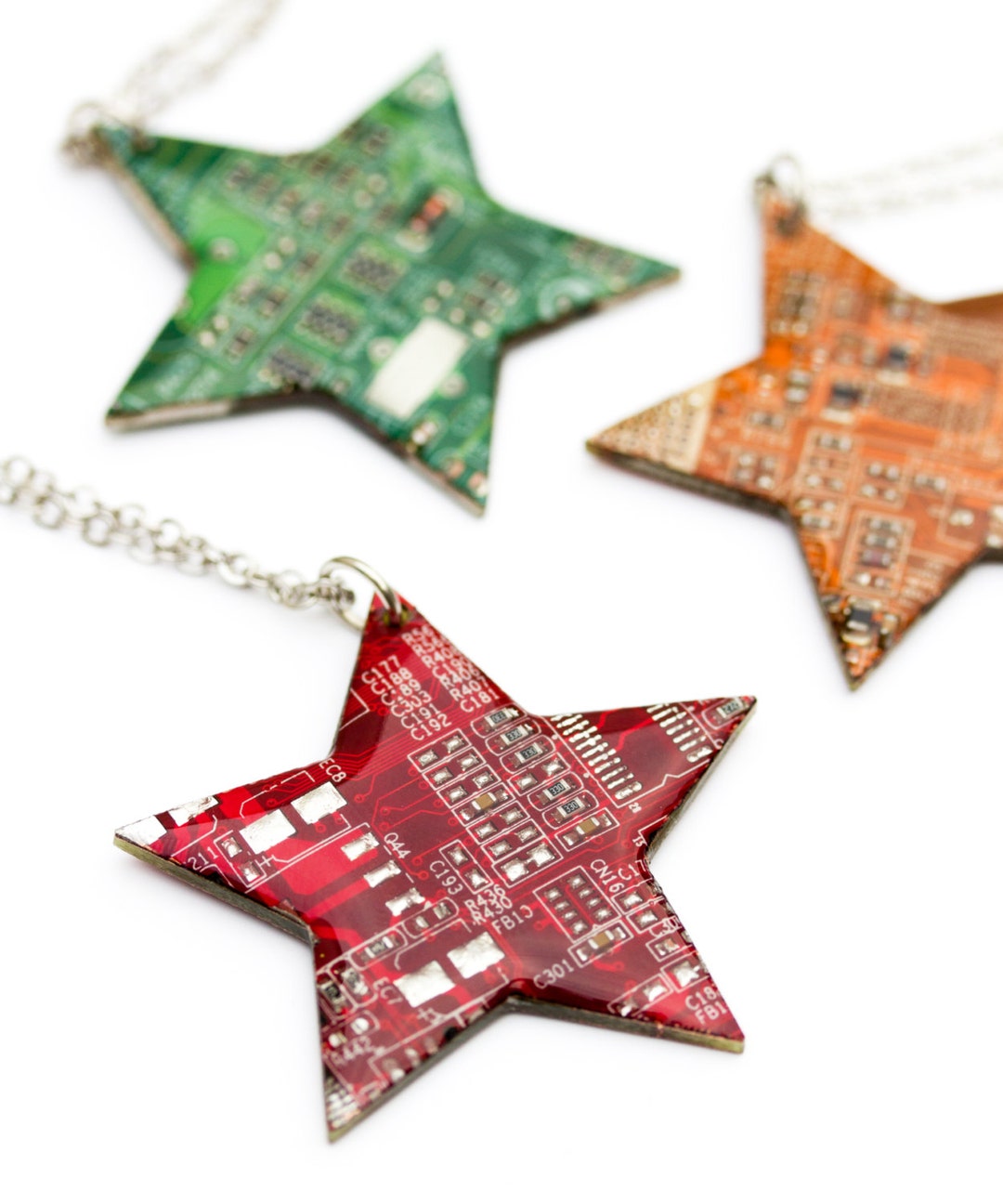 Circuit Board Star Necklace - Geek Necklace, Computer Nerd ...