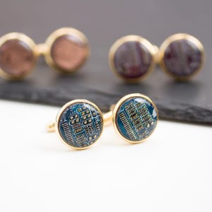 Manschettenknöpfe für Trauzeugen, Platine Manschettenknöpfe, Hochzeit Manschettenknöpfe, Edelstahl, 16 mm, Neuberechnen