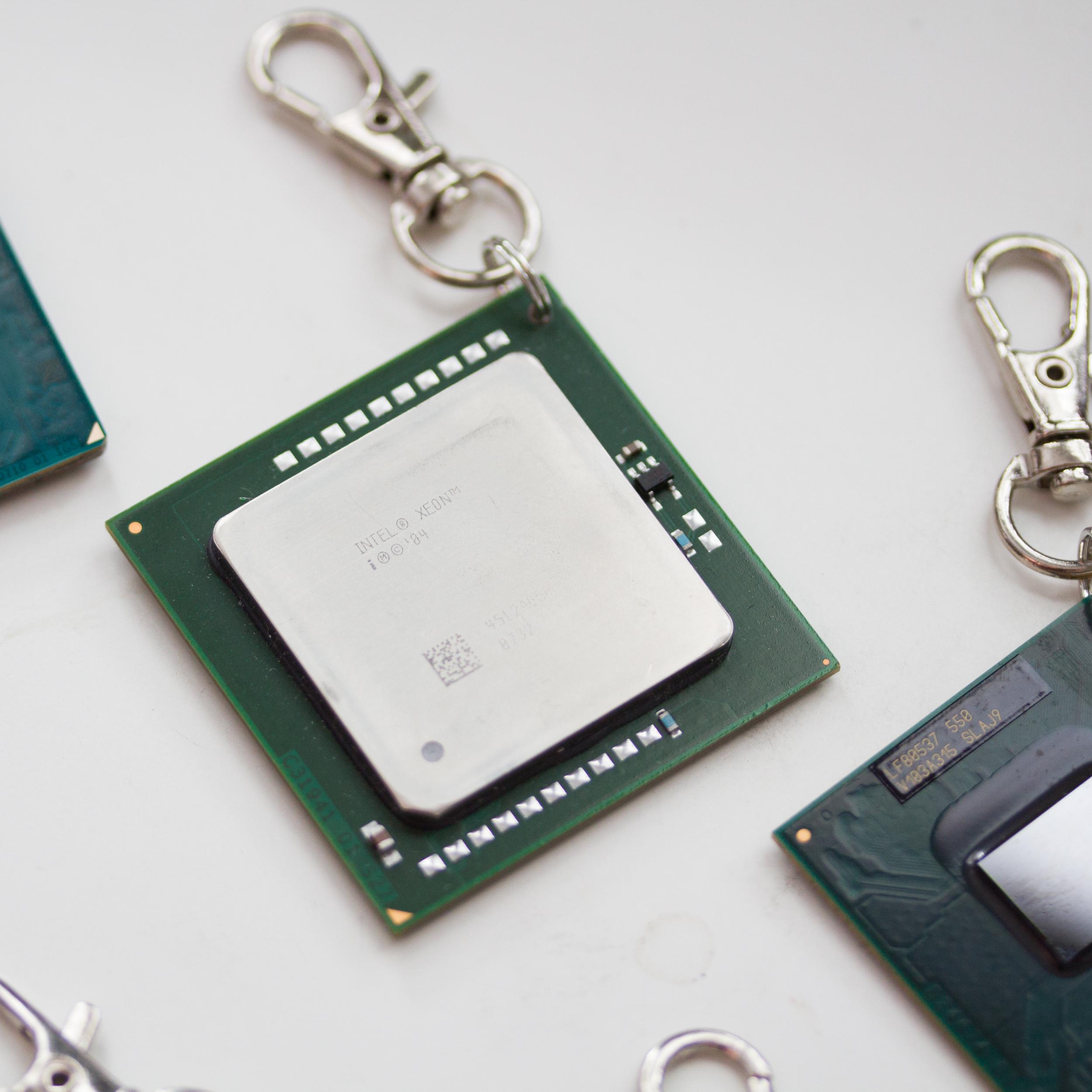 CPU Keychain, Recycled Computer Keychain, Chipset - Etsy