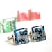 Cufflinks with real circuit boards, gift for him, graduation gift, gift for dad, cufflinks for groom, wedding cufflinks 