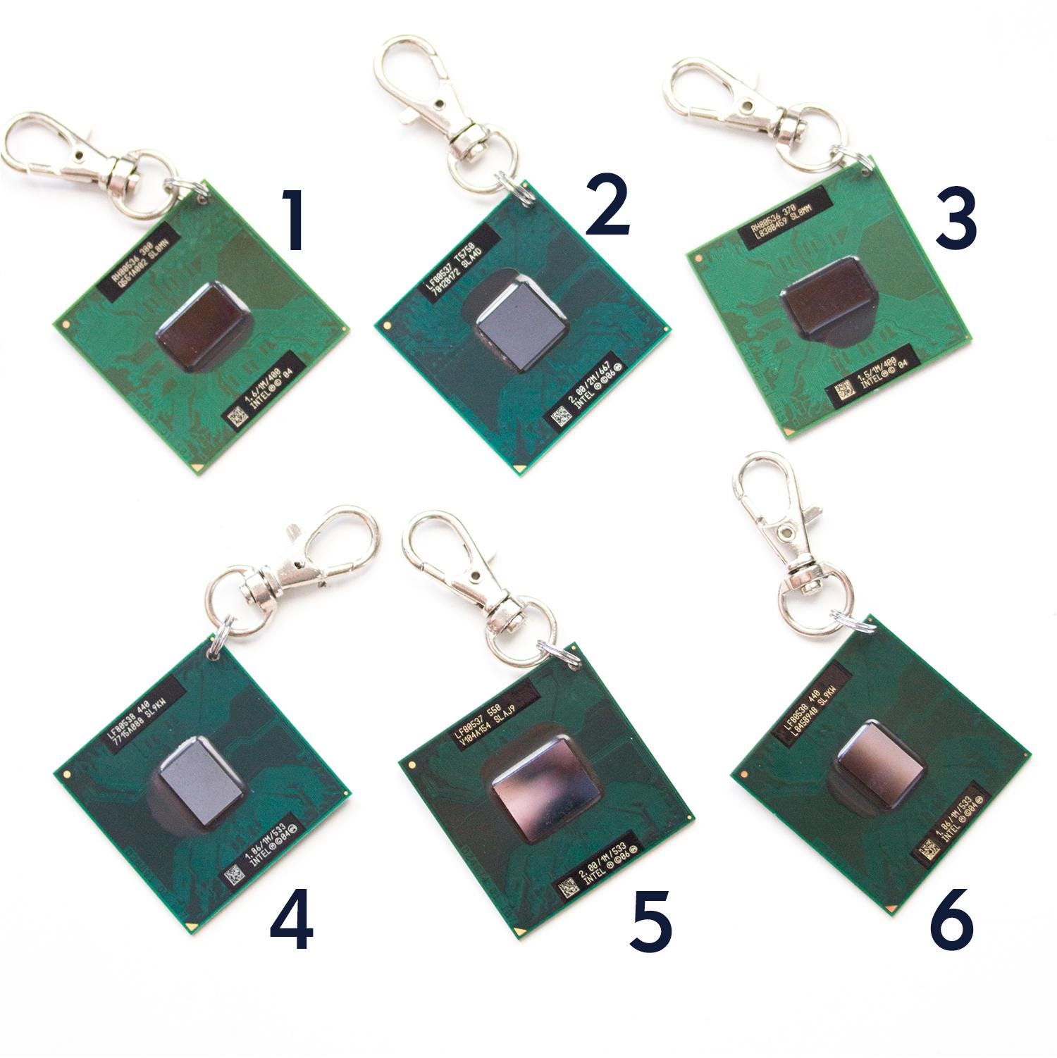 CPU Keychain, Recycled Computer Keychain, Chipset - Etsy