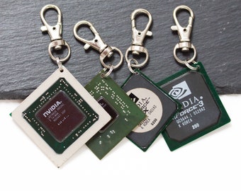 チップセットキーチェーン、リサイクルコンピュータキーチェーン