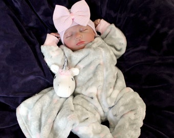 Unicorn Fuzzy Fleece Weighted Newborn Lifelike Reborn Baby Doll 20 inch Baby Soft Heavy Baby Dolls Children Child Friendly First Play Dolls