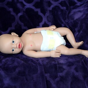 Realistic Full Body Silicone Baby Doll Reborn Preemie 14" 3.4 lbs Platinum Silicone Dolls Lifelike Real Weighted Babies Ecoflex Bathtub Baby