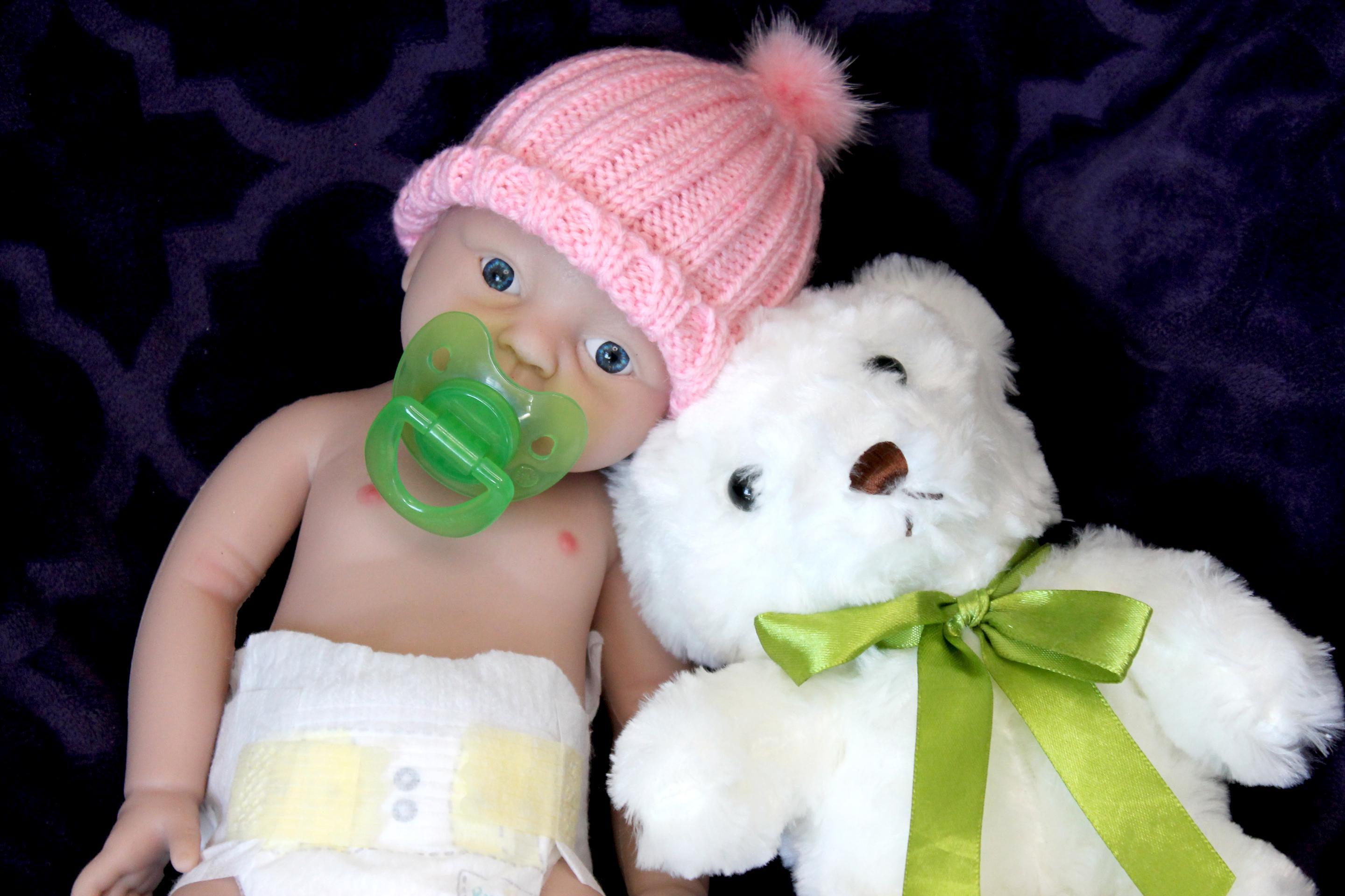 Realistic Full Body Silicone Baby Doll Reborn Preemie 14" 3.4 lbs Platinum Silicone Dolls Lifelike Real Weighted Babies Ecoflex Bathtub Baby