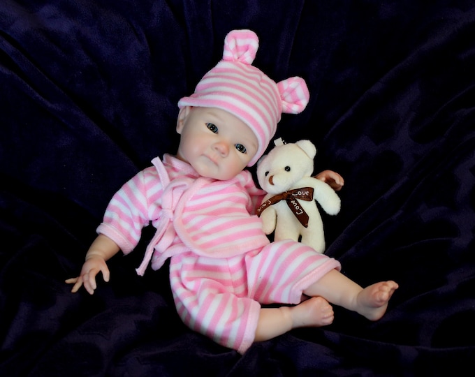 13" Realistic Full Platinum Silicone Preemie Baby Doll: Reborn