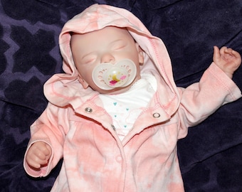 Muñeca bebé reborn realista: recién nacida de 43 cm con peso y accesorios