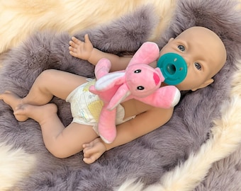 17-Zoll-Platin-Silikon-Rebornpuppe, gewichtetes naturgetreues Baby