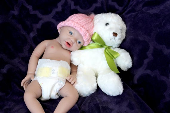 Realistic Full Body Silicone Reborn Baby Doll: Preemie 14" Ecoflex