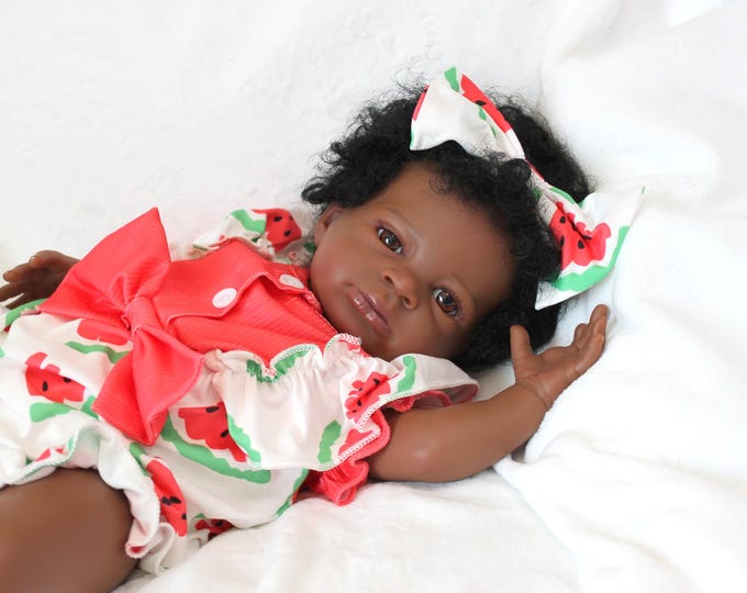 Black African Reborn Baby Doll 19” - Naomi