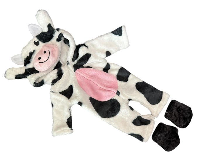 14 Inch Baby Doll Cow Outfit