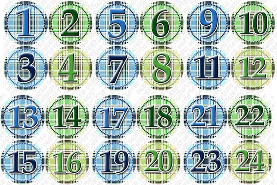 Month to Month baby stickers - Baby monthly stickers 1 - 24 months - Bodysuit Romper Stickers - Monthly Baby Stickers - BLUE GREEN GINGHAM