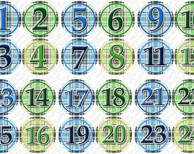 Month to Month baby stickers - Baby monthly stickers 1 - 24 months - Bodysuit Romper Stickers - Monthly Baby Stickers - BLUE GREEN GINGHAM