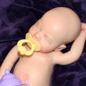 Silicone Baby Doll Full Body Reborn Preemie 13" 2.3lbs Platinum Silicone Dolls Realistic Real Lifelike Weighted Babies Ecoflex Bathtub Baby