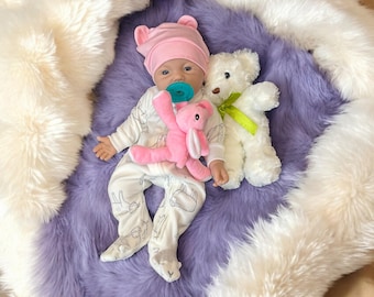 17-Zoll-Platin-Silikon-Rebornpuppe: Gewichtig, Offener Mund, Realistisches Baby