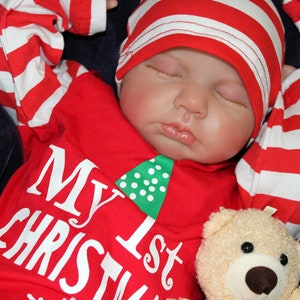 Christmas Reborn Baby Doll 20” 2 to 8 Pounds Weighted Newborn Lifelike Reborns Soft Heavy Baby Dolls Children Child Friendly Gifts For Girls