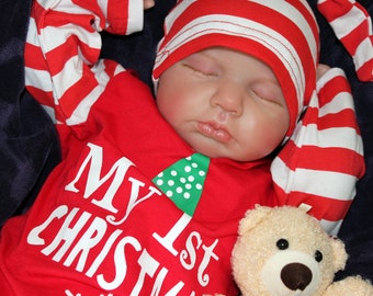 Christmas Reborn Baby Doll 20” 2 to 8 Pounds Weighted Newborn Lifelike Reborns Soft Heavy Baby Dolls Children Child Friendly Gifts For Girls