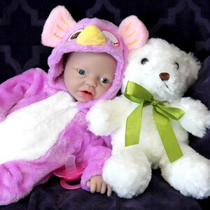 Realistic Full Body Silicone Baby Doll Reborn Preemie 14" 3.4 lbs Platinum Silicone Dolls Lifelike Real Weighted Babies Ecoflex Bathtub Baby