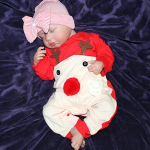 Christmas Reborn Baby Doll 20” 2 to 8 Pounds Weighted Newborn Lifelike Reborns Soft Heavy Baby Dolls Children Child Friendly Gifts For Girls