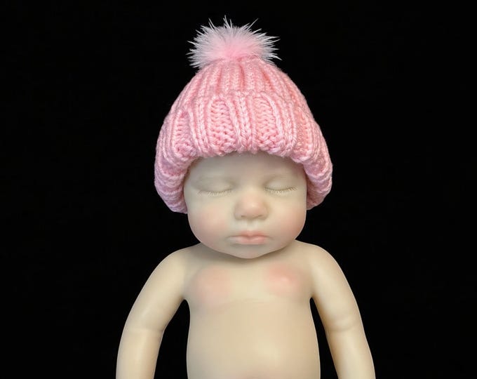 Knitted Winter Doll Hat