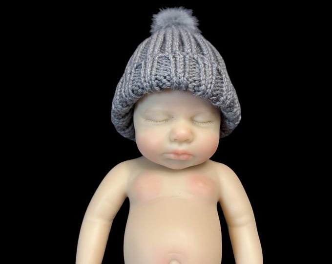 Knitted Winter Doll Hat