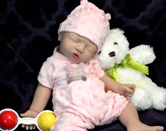 Platinum Silikon Rebornpuppe: Lebensechtes, gewichtetes Baby, 44cm