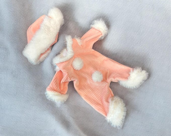 12 Inch Baby Doll Pink Fluff Ball Outfit