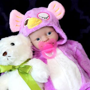 Realistic Full Body Silicone Baby Doll Reborn Preemie 14" 3.4 lbs Platinum Silicone Dolls Lifelike Real Weighted Babies Ecoflex Bathtub Baby