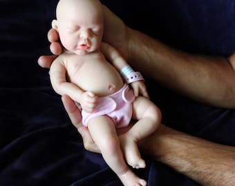 Realistic Real Lifelike 12" Full Silicone Baby Doll Body Reborn Preemie 2.6lbs Platinum Silicone Dolls Weighted Babies Ecoflex Bathtub Kids