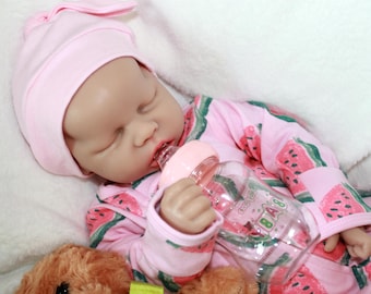Realistic Silicone Reborn Doll: 18 Inch Weighted Handmade Baby