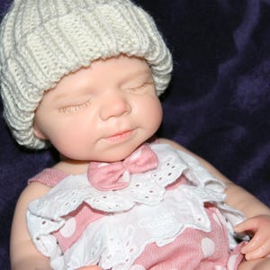 pink polka dot 13 inch doll clothes, Silicone Baby Doll Full Body Reborn Preemie 13 inch 2.3lbs Platinum Silicone Dolls Realistic Real Lifelike Weighted Babies Ecoflex Bathtub Baby