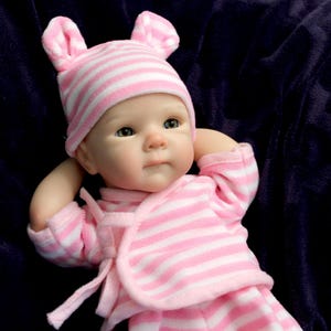 Silicone Baby Doll Full Body Reborn Preemie 13&quot; 2.3lbs Platinum Silicone Dolls Realistic Real Lifelike Weighted Babies Ecoflex Bathtub Baby
