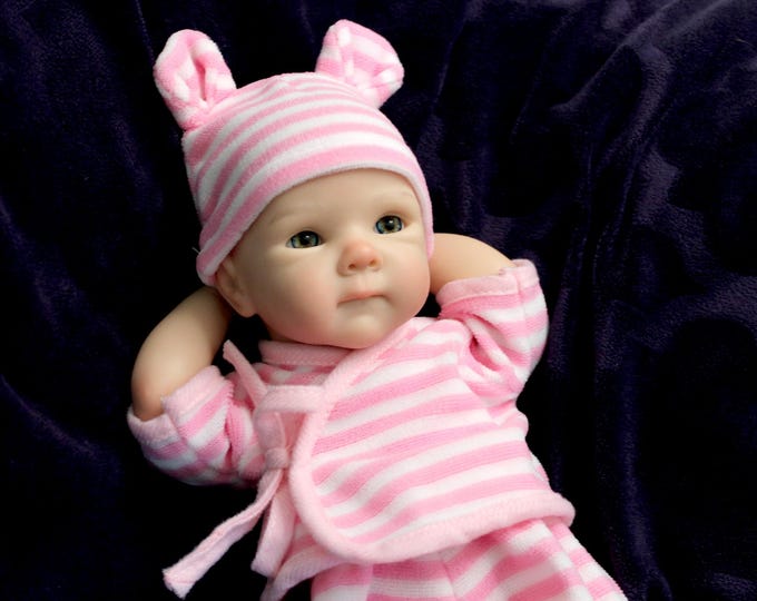 Silicone Baby Doll Full Body Reborn Preemie 13" 2.3lbs Platinum Silicone Dolls Realistic Real Lifelike Weighted Babies Ecoflex Bathtub Baby