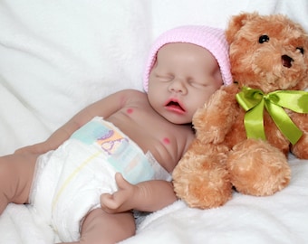 Realistic Silicone Reborn Doll: 18 Inch Weighted Handmade Baby