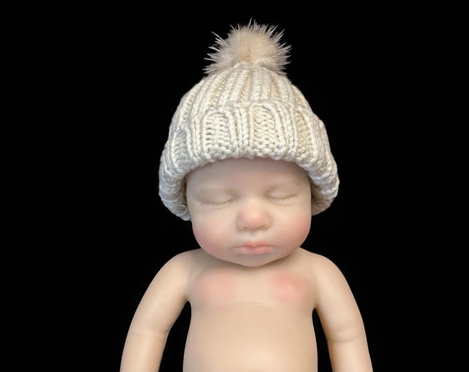 Knitted Winter Doll Hat