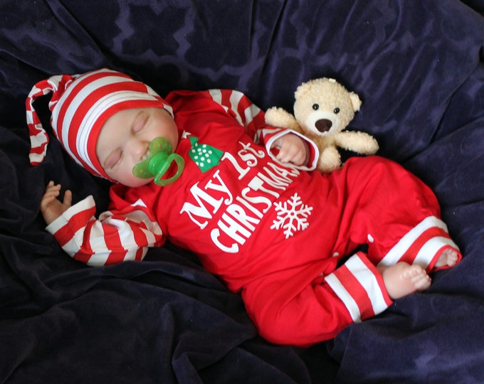 Christmas Reborn Baby Doll 20” 2 to 8 Pounds Weighted Newborn Lifelike Reborns Soft Heavy Baby Dolls Children Child Friendly Gifts For Girls