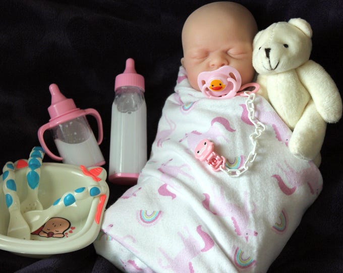 Preemie Full Platinum Silicone Doll - 12" 2.6 lbs