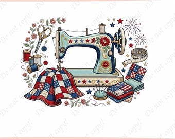 Vintage Sewing Machine Embroidery Design, Quilting Lover Gift, Quilt Stitch Pattern, Sewing Room Decor, Floral Sewing PNG, Sewing Lover Gift