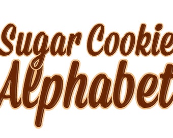 Chocolate Icing Frosted Sugar Cookie Alphabet | 78 PNG Digital Clip Art Elements Letters Numbers Punctuation Candy Cake Bakery Cricut Craft