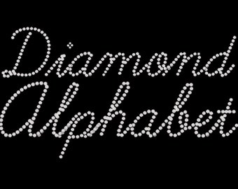 Diamond Gemstone Alphabet 21 | Clip Art Letters Numbers Punctuation & Starburst Twinkle Highlights | 78 PNG Digital Scrapbook Embellishments