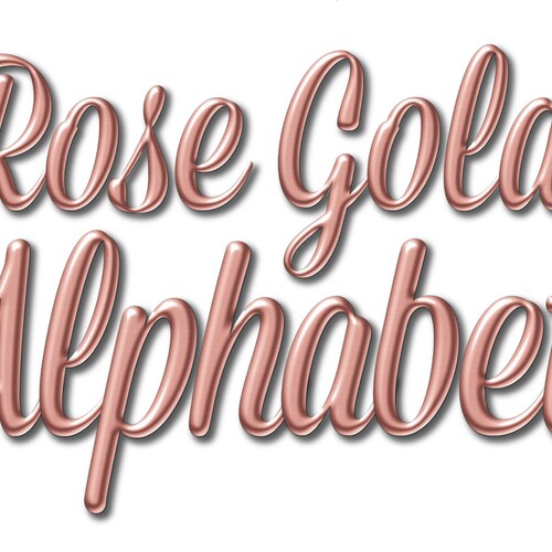 Rose Gold Alphabet Numbers Clip Art. Letters Numbers - Etsy