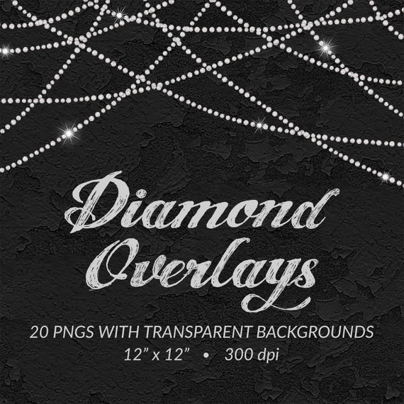 Diamond Gemstone Strand Overlays & Sparkle Starburst Etsy UK